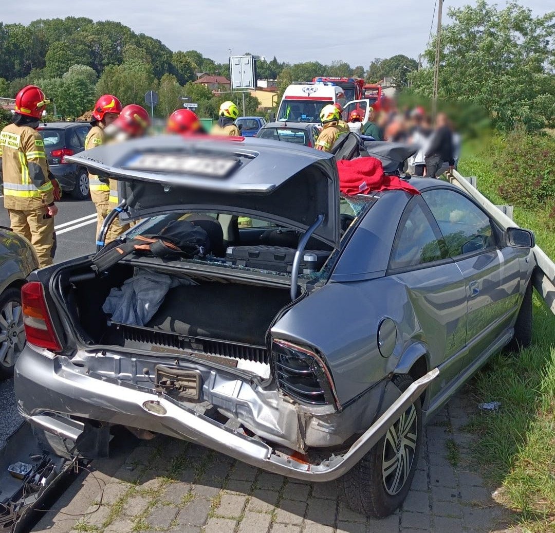 Karambol na DK44 w Zatorze