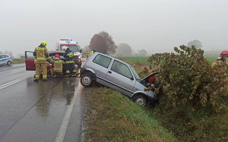 Zderzenie dwóch pojazdów na DK44 w Przeciszowie – ZDJĘCIA!