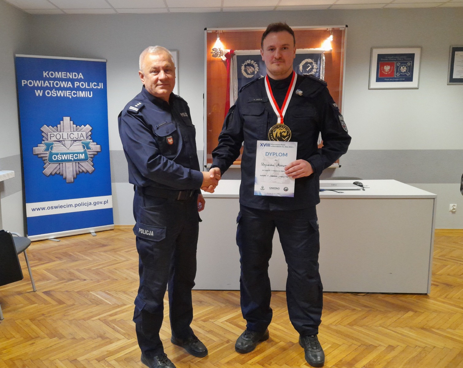 Oświęcimski policjant Wojciech Mazur mistrzem Polski w brazylijskim Jiu-Jitsu