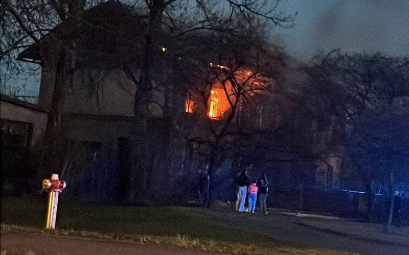 Pożar budynku w Oświęcimiu