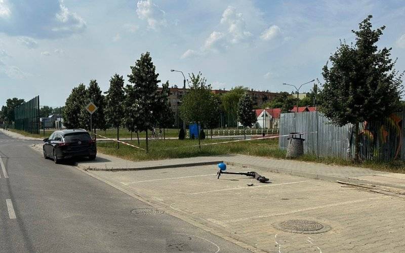 Wypadek drogowy. Potrącenie dziecka na hulajnodze elektrycznej.