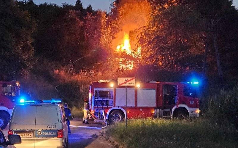 Pożar budynku w Oświęcimiu – FOTO!