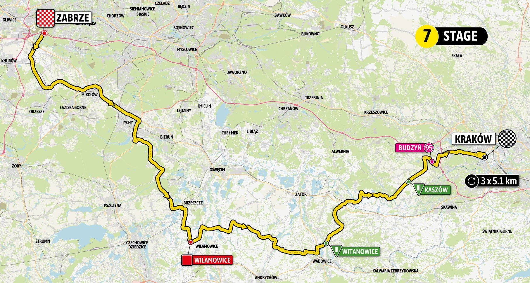 80. Tour de Pologne – utrudnienia w ruchu drogowym w trzech gminach: Brzeszcze, Kęty, Osiek – MAPA!