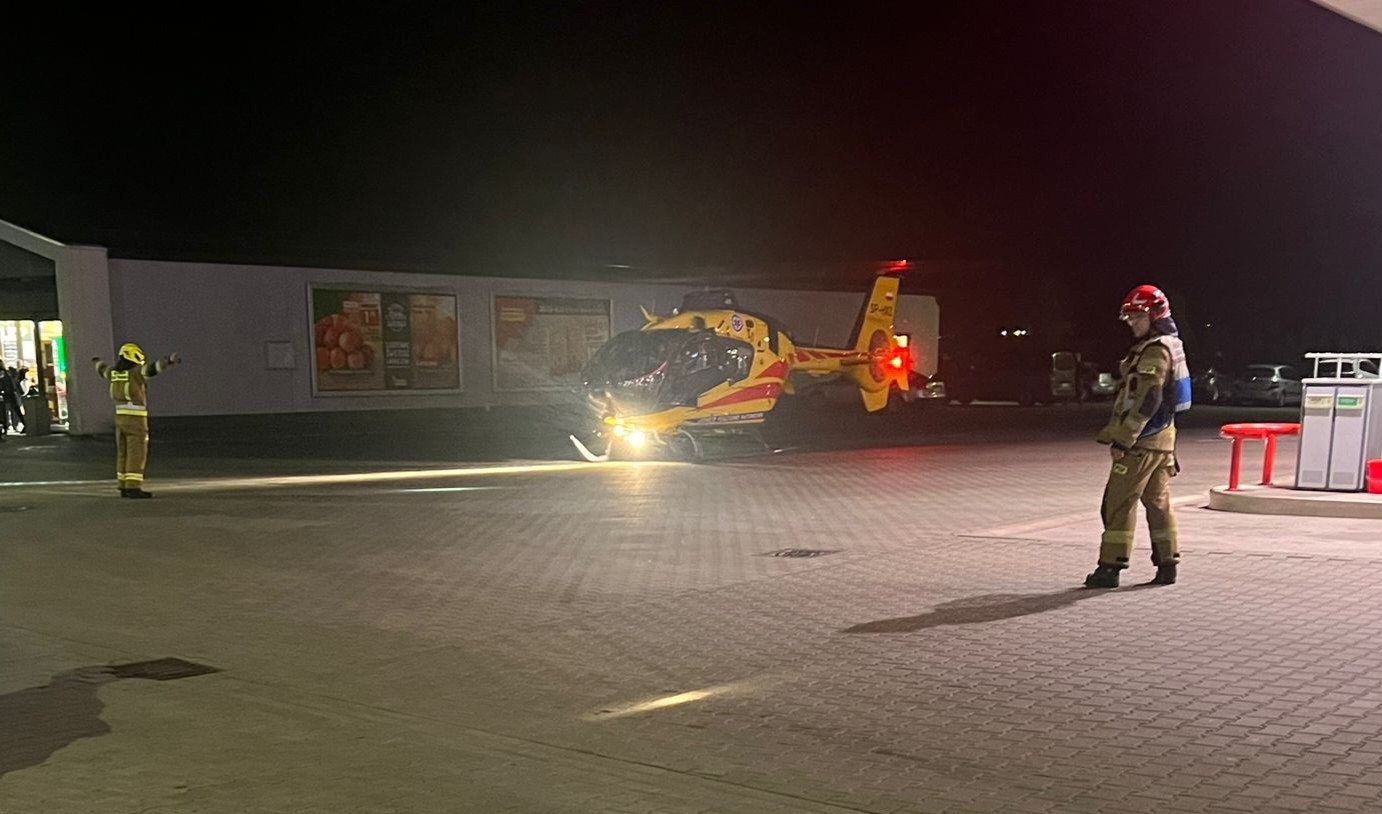 Tragedia podczas zatrzymania poszukiwanego mężczyzny. Na miejscu ląduje śmigłowiec LPR