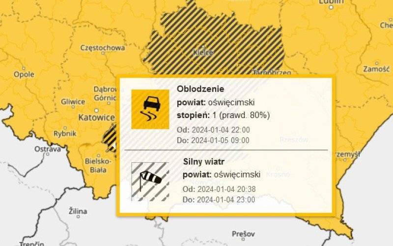 Zimna i wietrzna noc. Ostrzeżenie IMGW