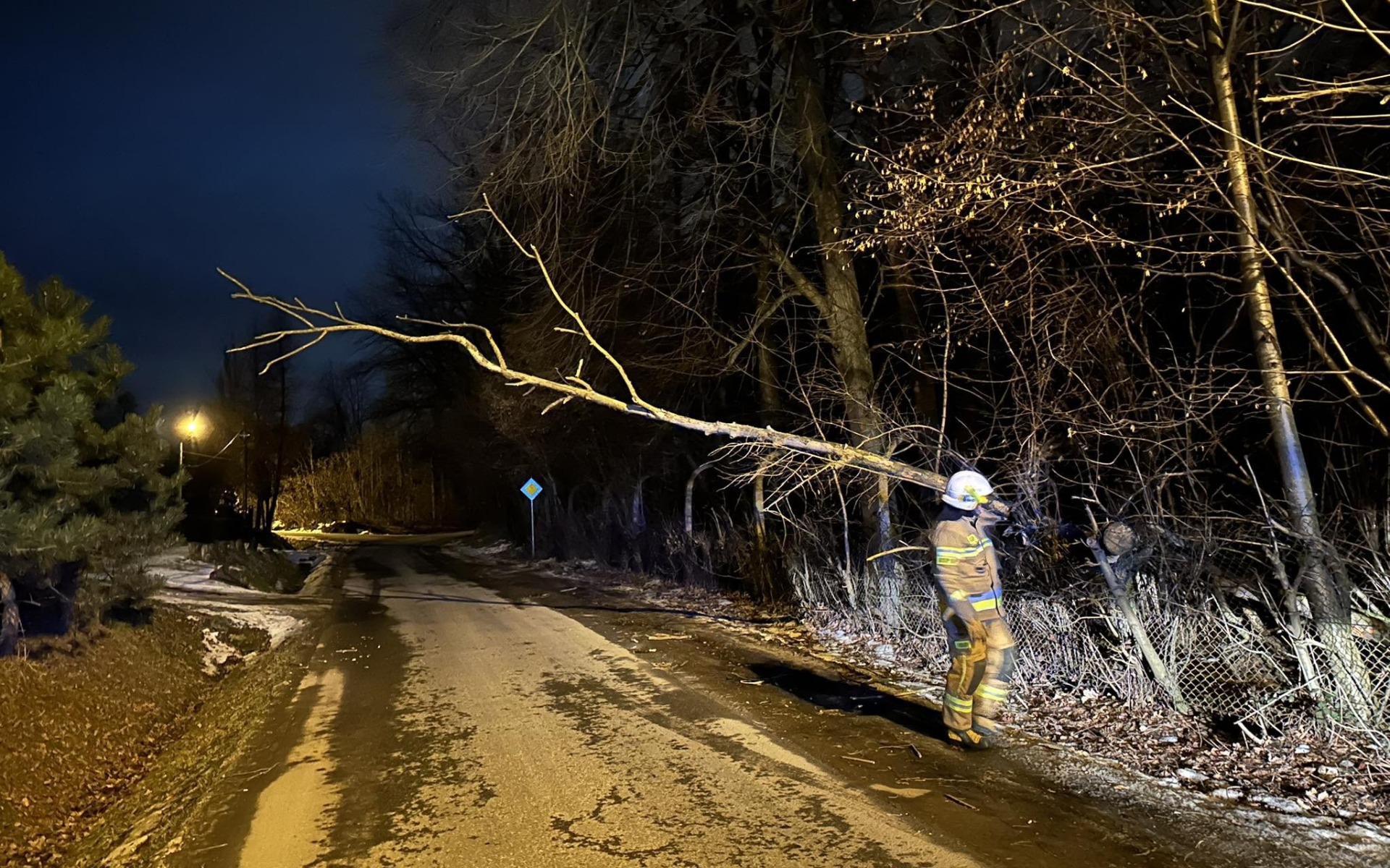 Strażacy usuwali skutki silnych podmuchów wiatru. W środę czeka nas podobna sytuacja meteo