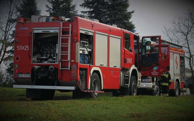 Pożar w budynku jednorodzinnym w Polance Wielkiej