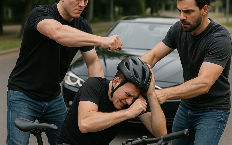 Bracia z BMW pobili rowerzystę w Oświęcimiu