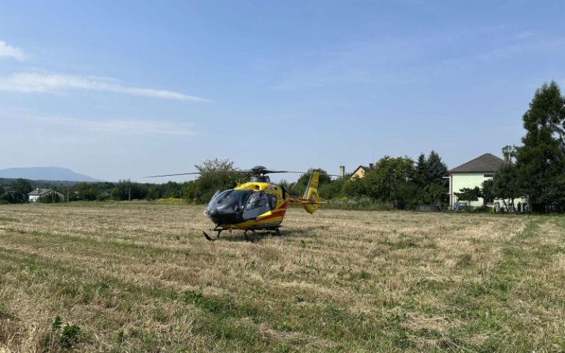Bulowice – poważny wypadek z udziałem rowerzysty. W akcji śmigłowiec LPR