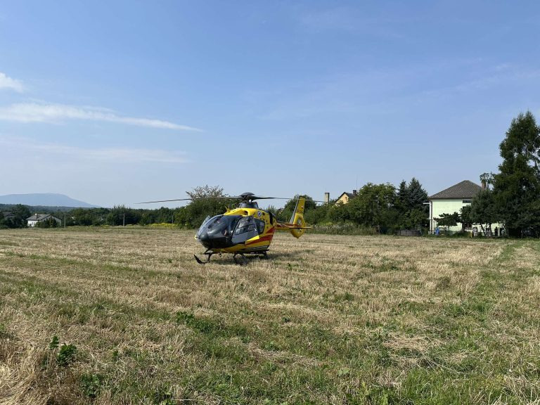 Bulowice – poważny wypadek z udziałem rowerzysty. W akcji śmigłowiec LPR