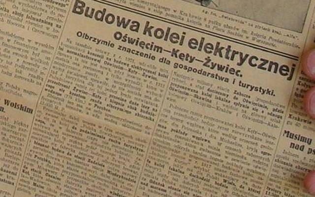 Linia kolejowa w dolinie Soły z Oświęcimia przez Kęty do Żywca. Był taki pomysł przed wojną