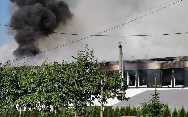Pożar koło Chrzanowa. Spalił się hotel robotniczy