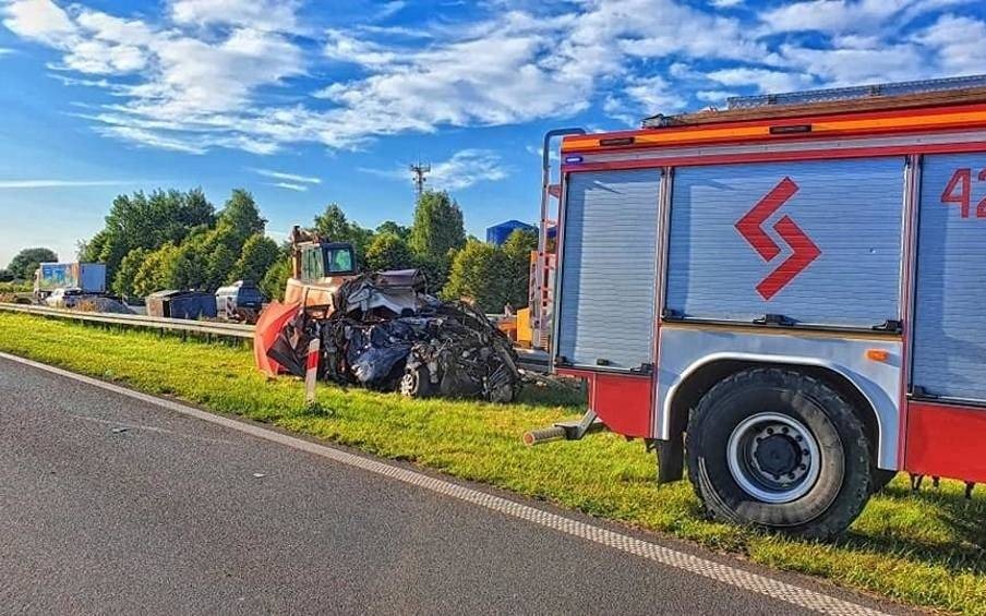 Śmiertelny wypadek na A4 w Chrzanowie. Autostrada zablokowana w stronę Katowic