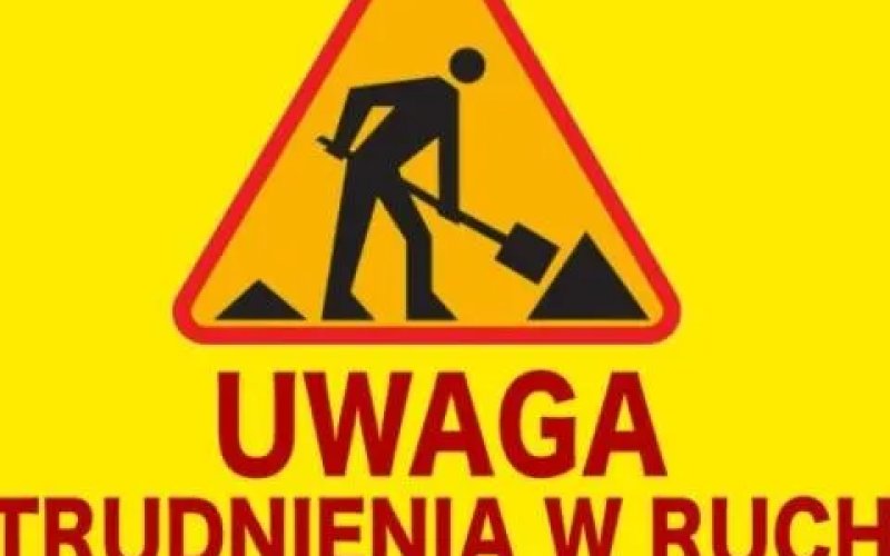 Utrudnienia w ruchu drogowym – Plac Tadeusza Kościuszki w Zatorze