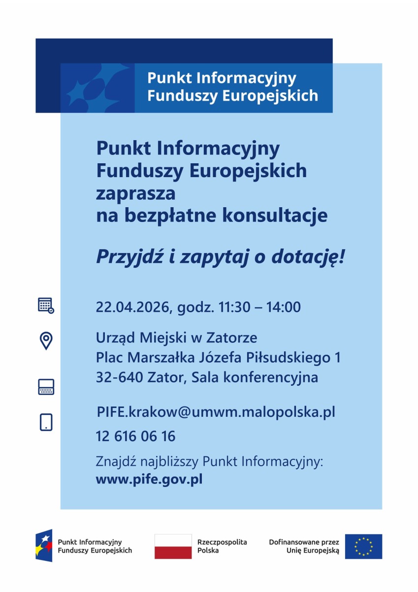 Punkt Informacyjny Funduszy Europejskich zaprasza na bezpłatne konsultacje