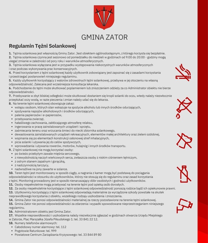 Zapraszamy do korzystania z tężni solankowej w Zatorze