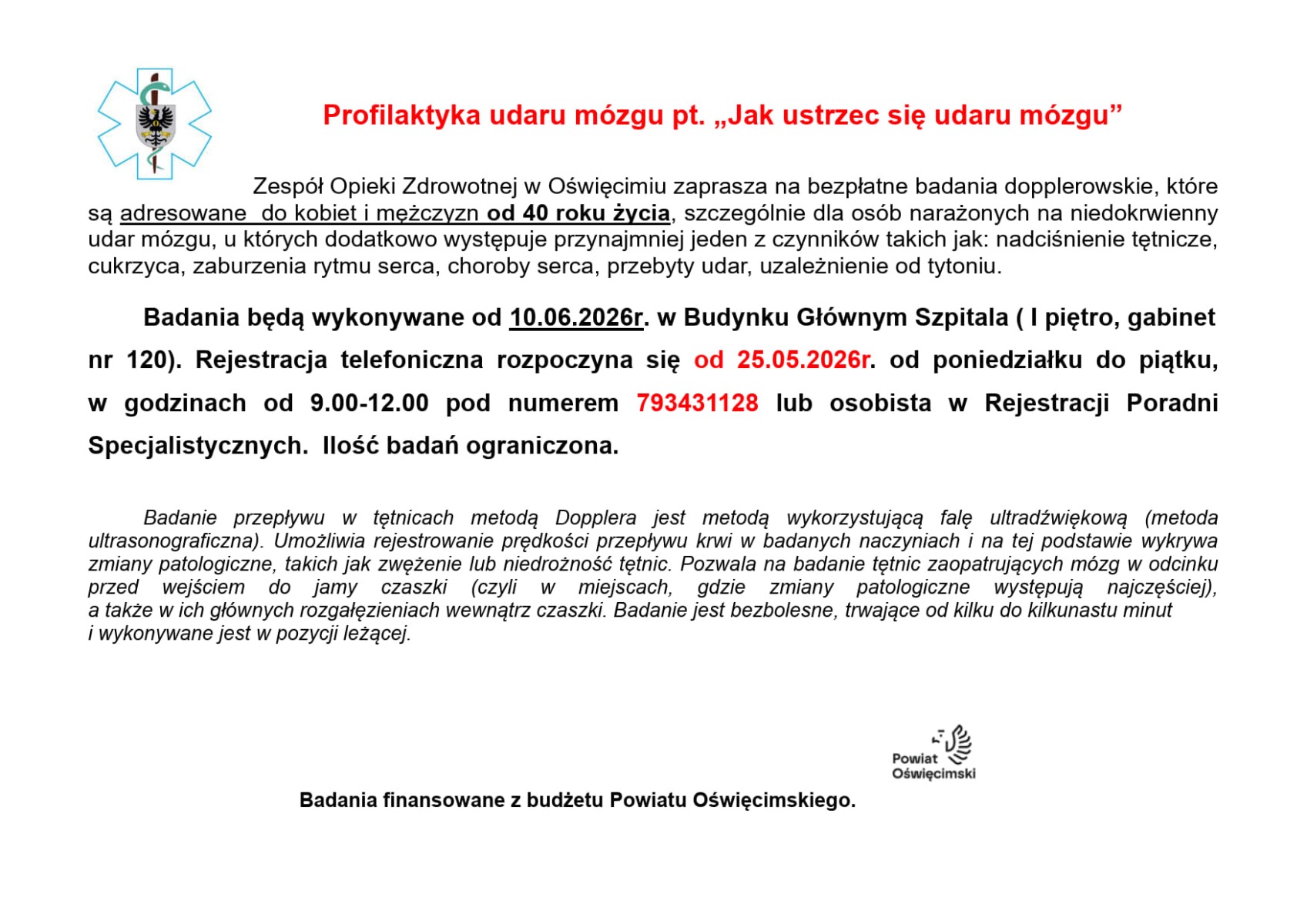 Profilaktyka udaru mózgu pt. „Jak ustrzec się udaru mózgu”