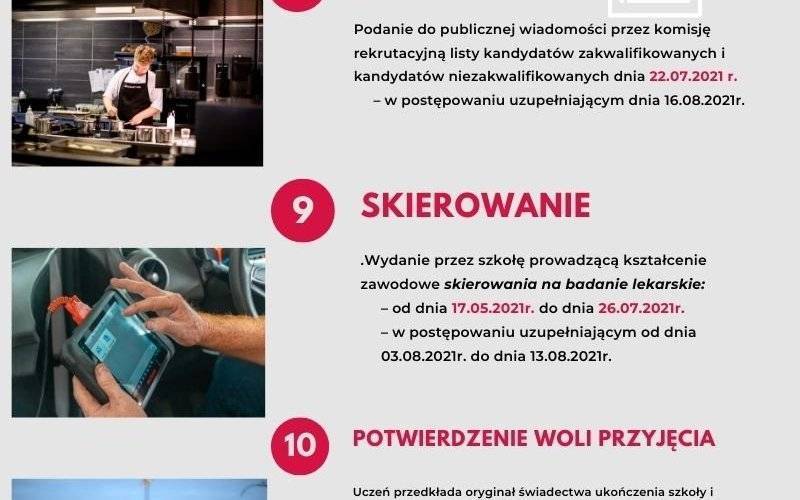 Jak stać się uczniem WZS? - Harmonogram rekrutacji na rok szkolny 2021/2022