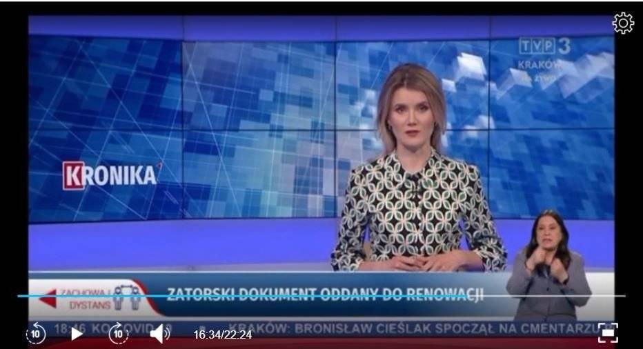 Kronika -Zatorski dokument oddany do renowacji