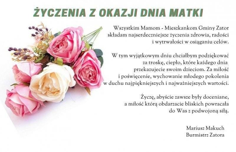 Życzenia z okazji Dnia Matki