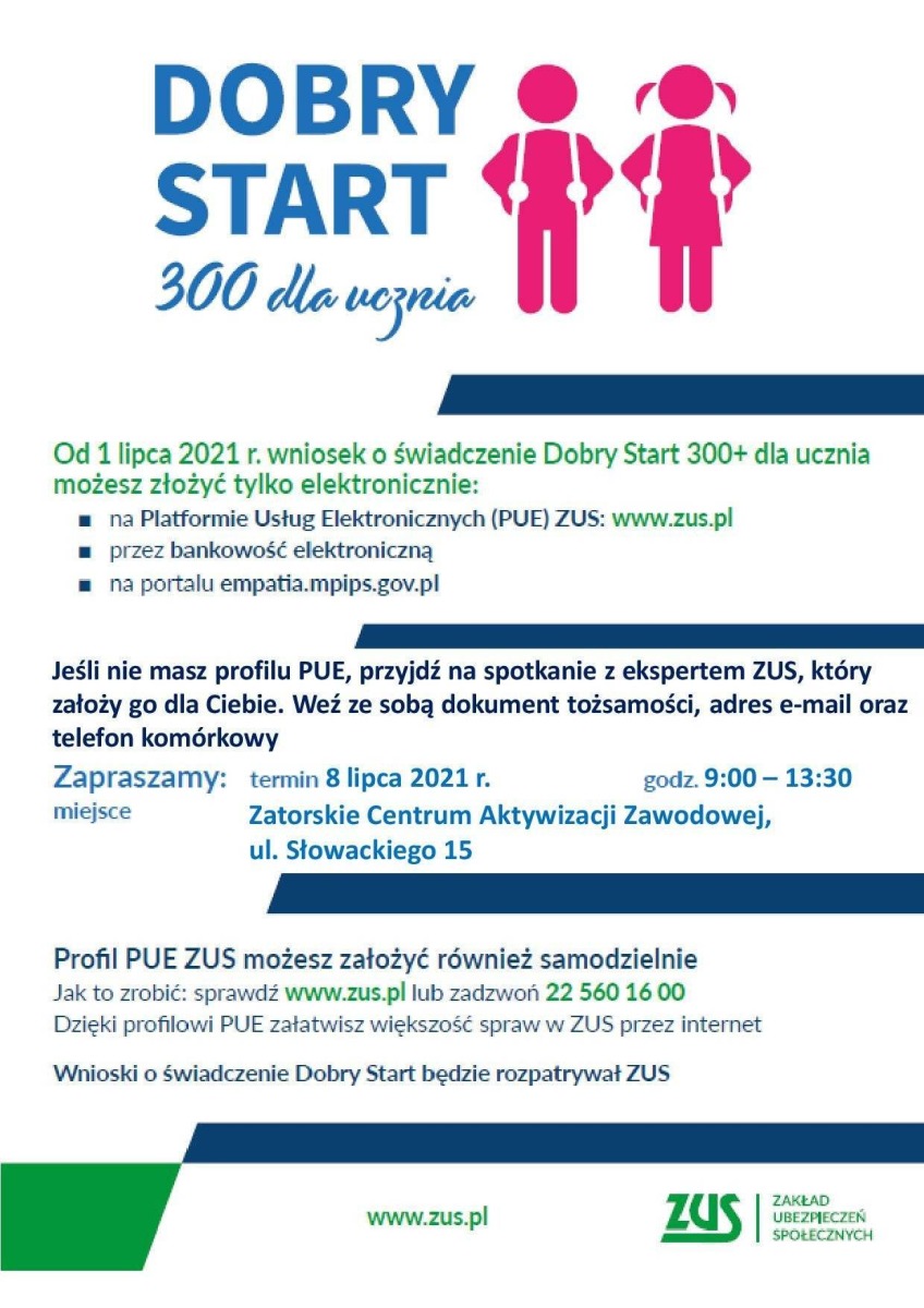 Zator: mobilny punkt ZUS dla wniosków o świadczenia 300+