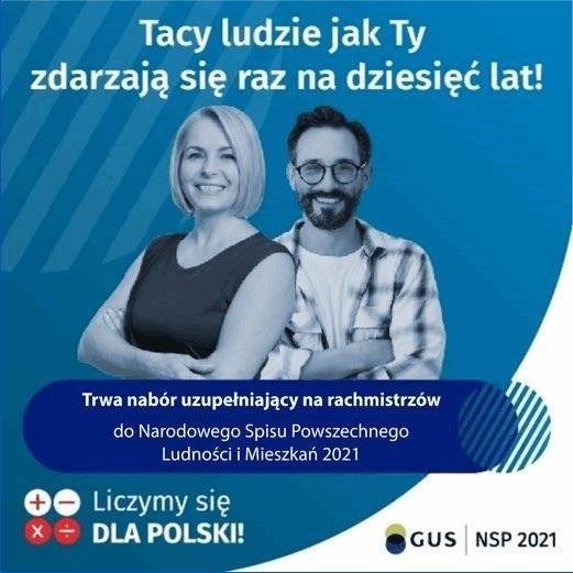 Nabór uzupełniający kandydatów na rachmistrzów spisowych NSP 2021