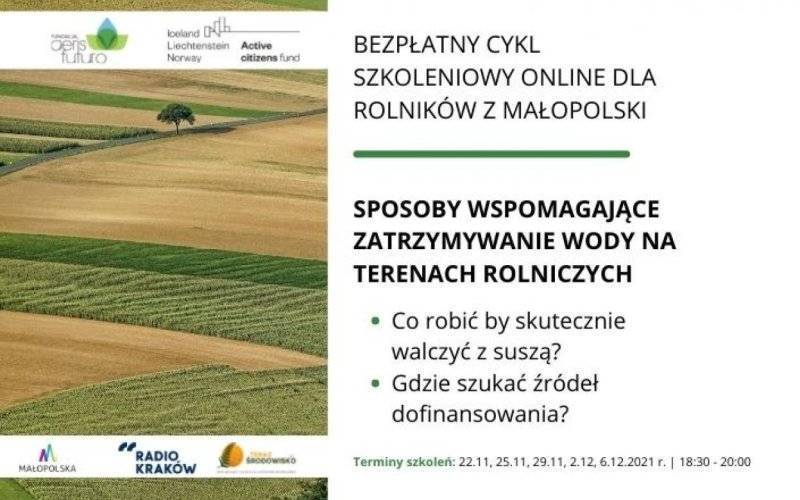 Jak skutecznie walczyć z suszą? Bezpłatny cykl szkoleń dla rolników.