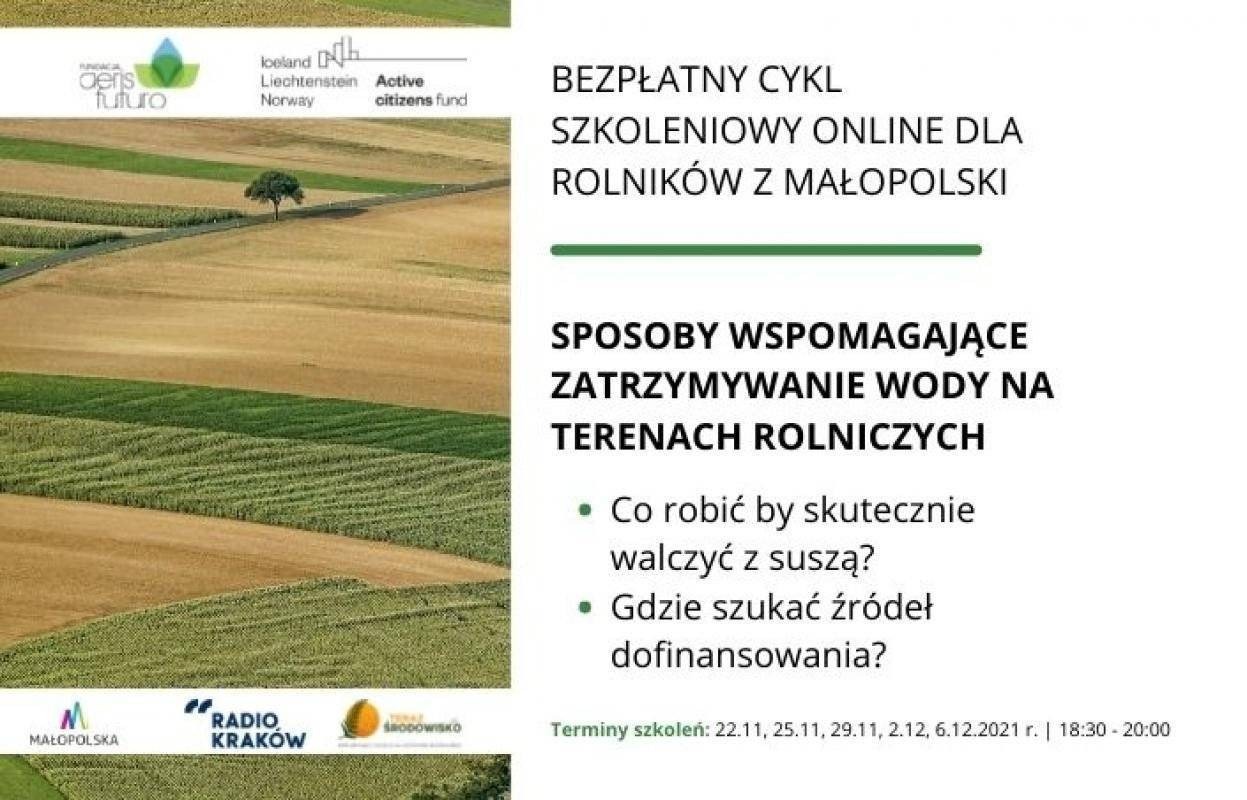 Jak skutecznie walczyć z suszą? Bezpłatny cykl szkoleń dla rolników.