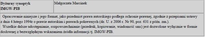 Ostrzeżenie meteorologiczne Oblodzenie/1