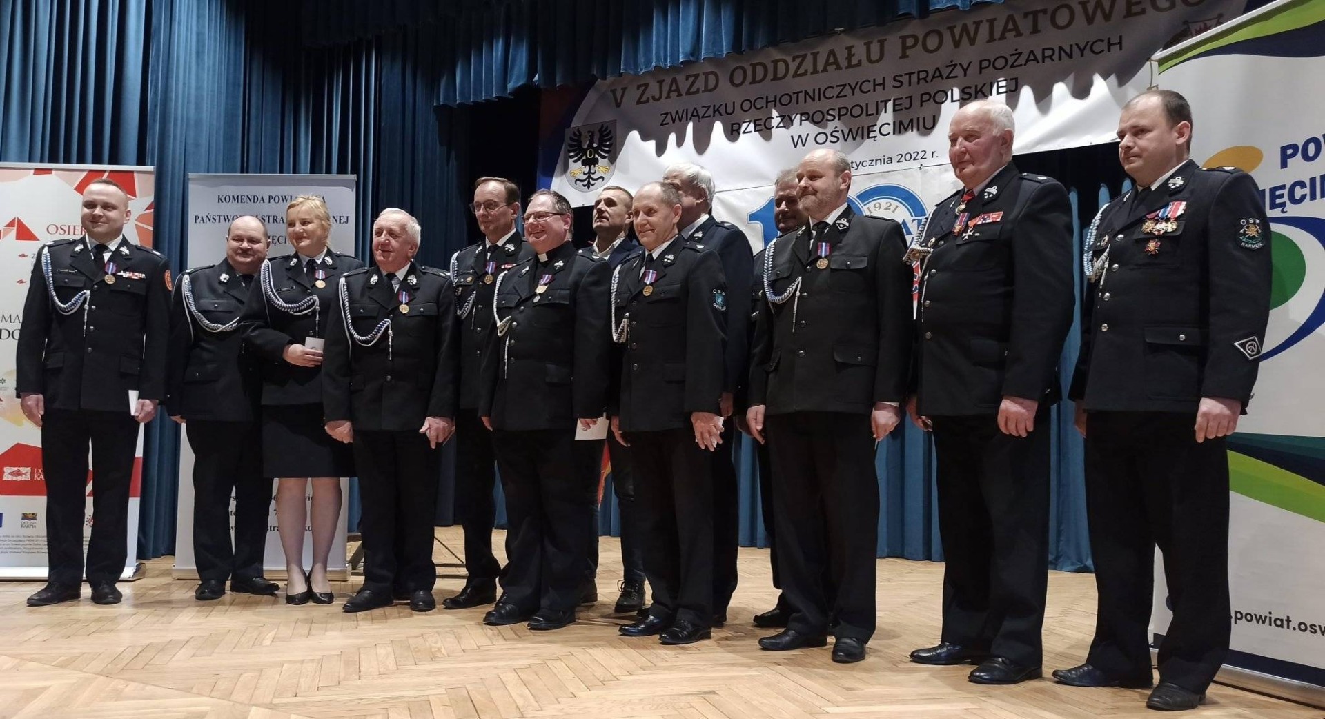 Podczas V Zjazdu OP ZOSP RP w Oświęcimiu druhowie z Gminy Zator otrzymali medale i wyróżnienia