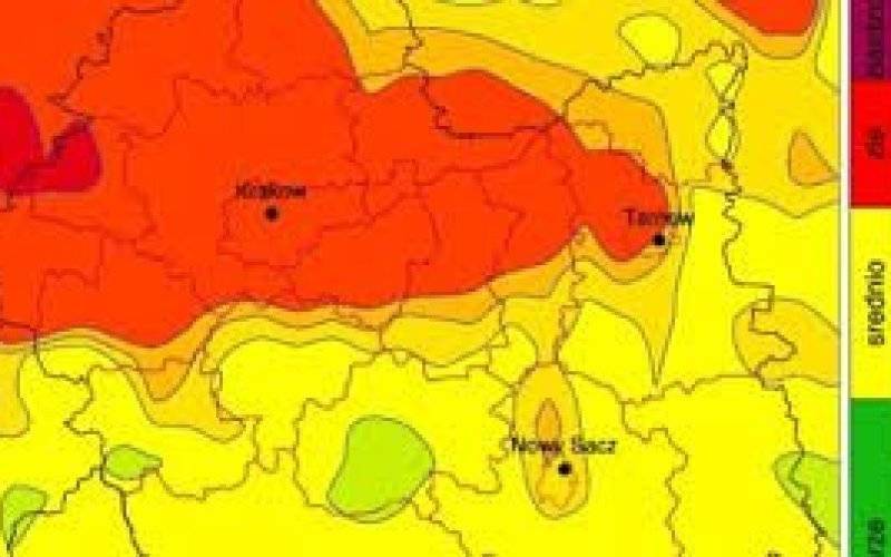 Ostrzeżenie o przekroczeniu poziomu alarmowego i informowania dla pyłu PM10