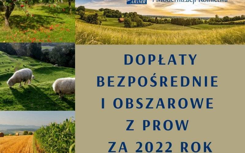 Dopłaty bezpośrednie i obszarowe z PROW za 2022 rok - już można składać wnioski