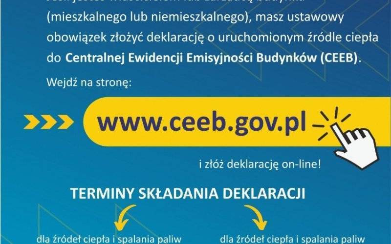 Ogólnokrajowy obowiązek złożenia deklaracji do Centralnej Ewidencji Emisyjności Budynków