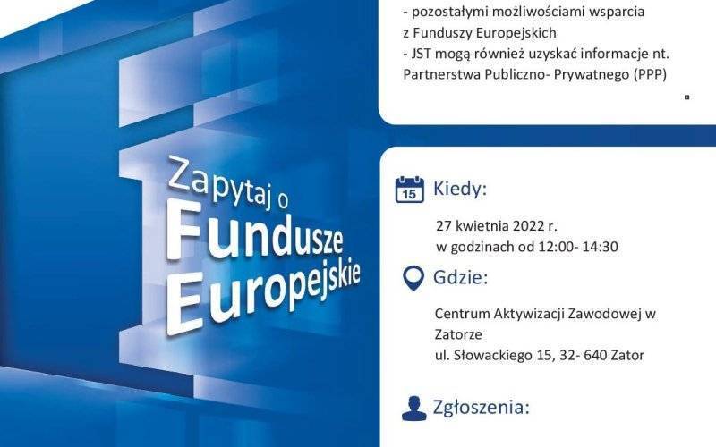 Punkt Informacyjny Funduszy Europejskich zaprasza na: