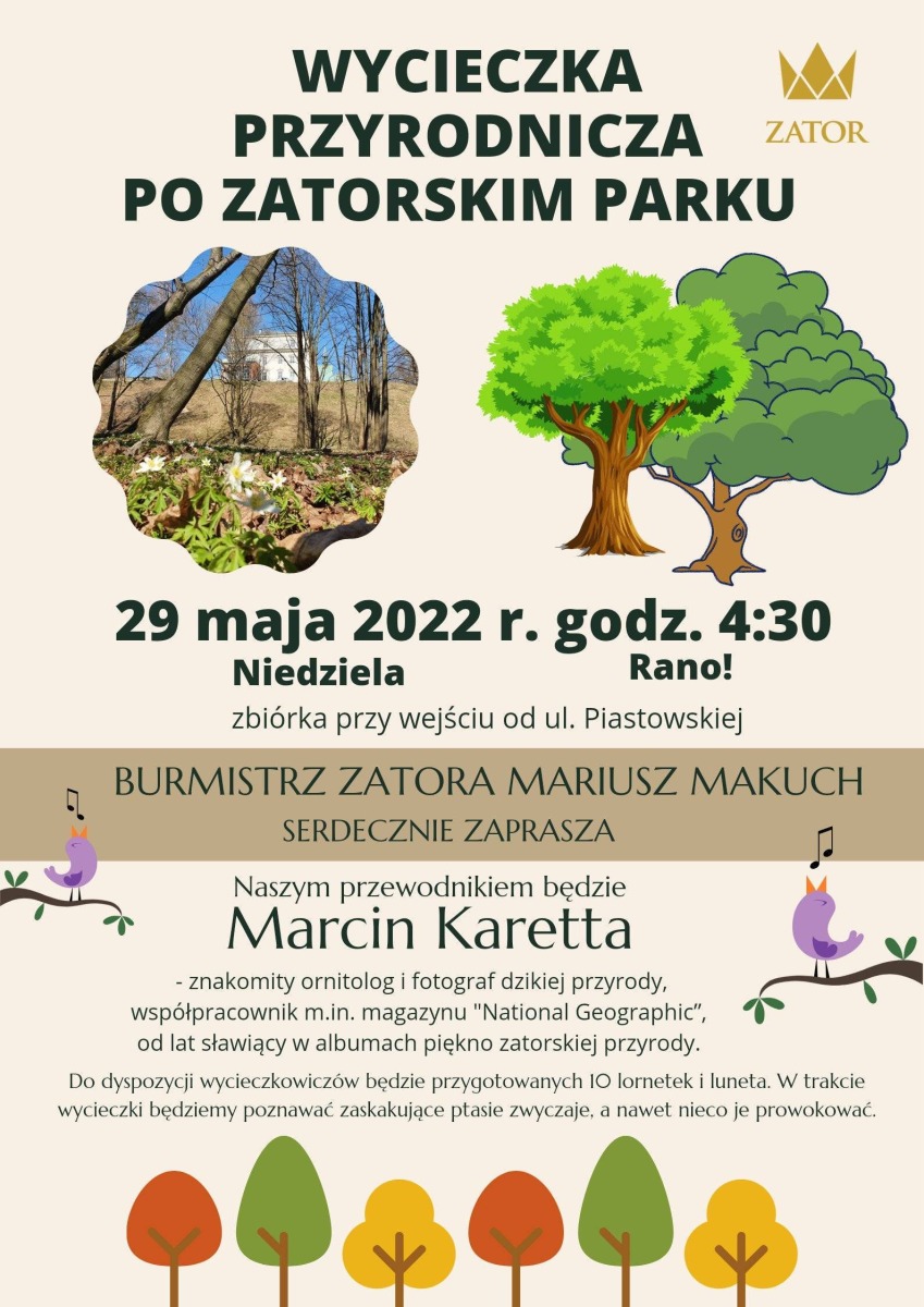 Wycieczka przyrodnicza po Zatorskim Parku