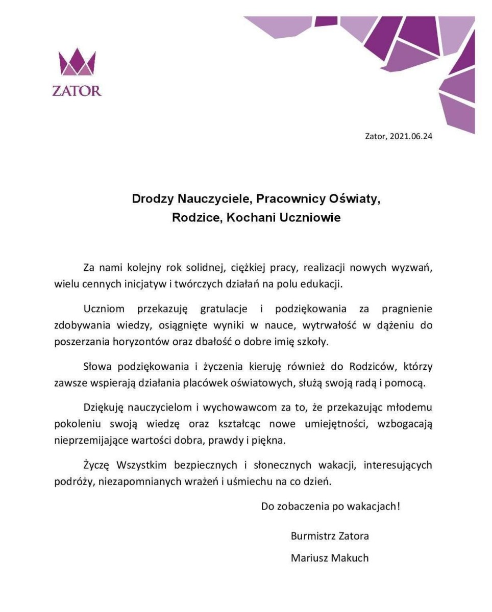 Zakończenie roku szkolnego 2021/2022