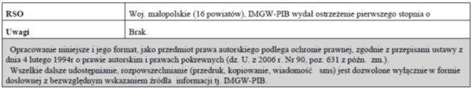 Ostrzeżenie meteorologiczne nr282 Oblodzenie 1