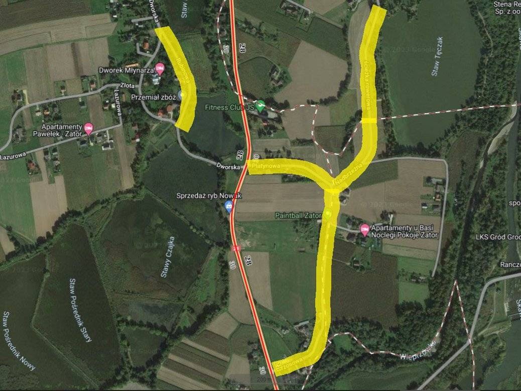 Zamknięcie ul. Rubinowej w Rudzach