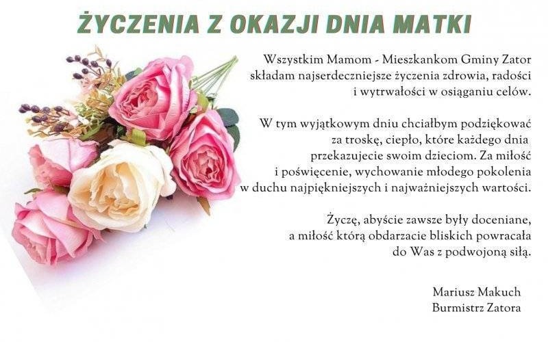 Życzenia z okazji Dnia Matki