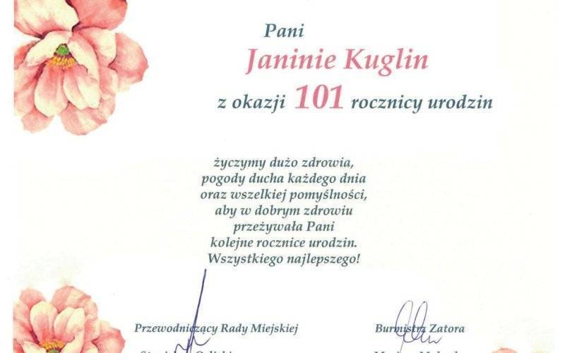 Urodziny najstarszej mieszkanki Gminy Zator