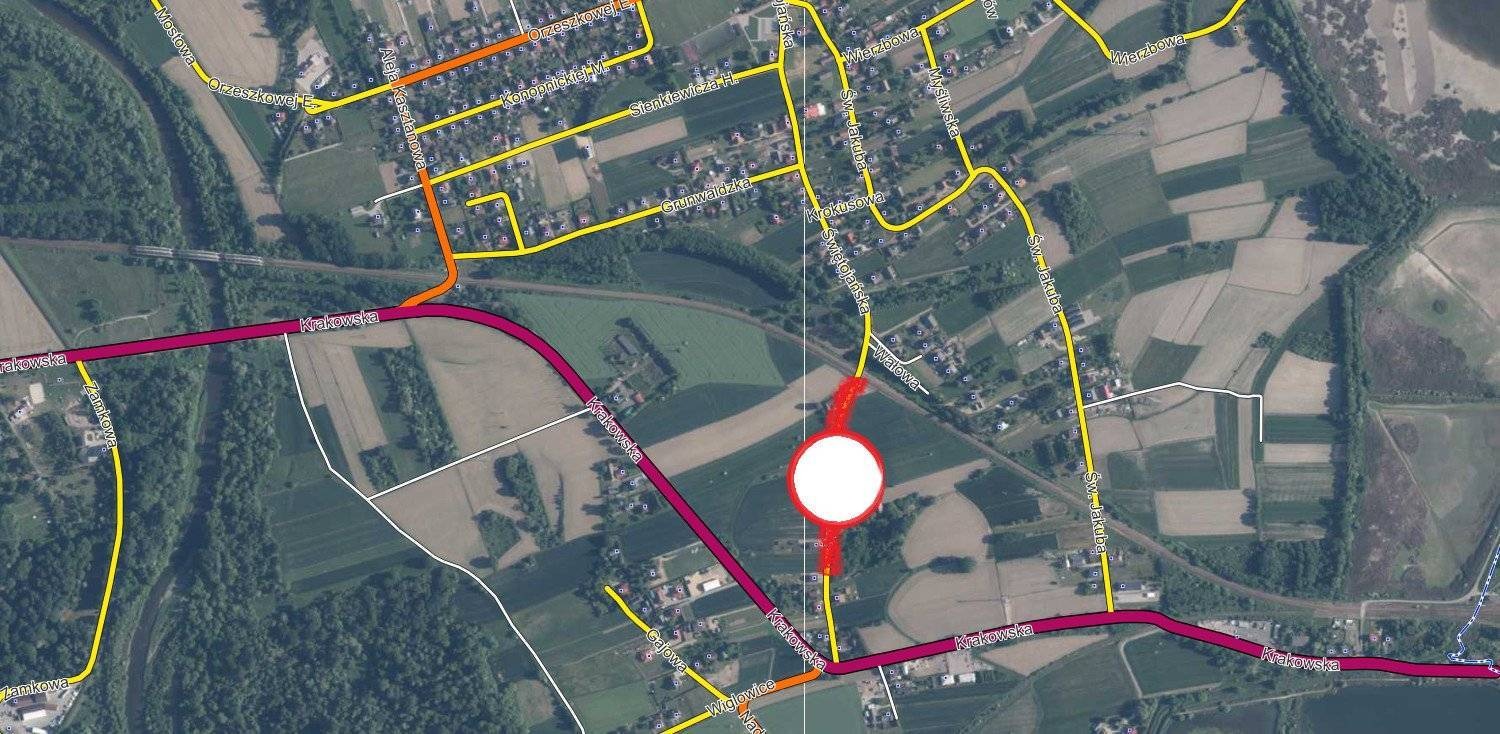 Utrudnienia na ulicy Świętojańskiej w Palczowicach