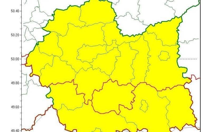Ostrzeżenie meteorologiczne nr 238_burze z gradem 1 stopnia/ upał 2 stopnia_zmiana