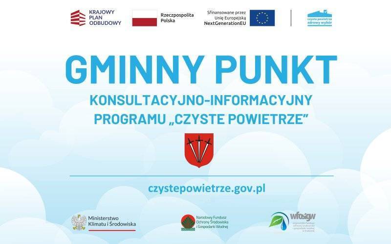 Informacja o funkcjonowaniu gminnego punktu konsultacyjno-informacyjnego Programu Priorytetowego CZYSTE POWIETRZE