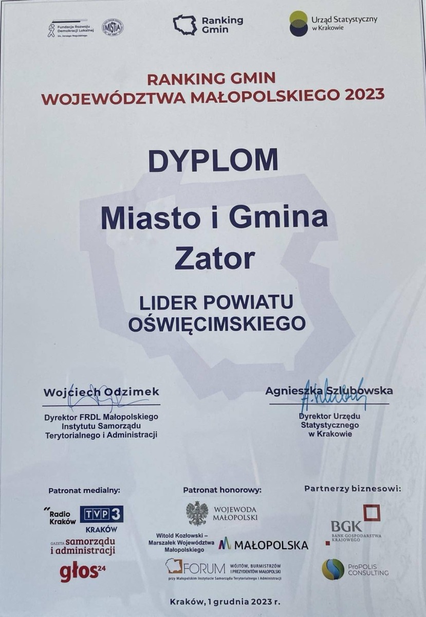 RANKING GMIN MAŁOPOLSKI 2023
