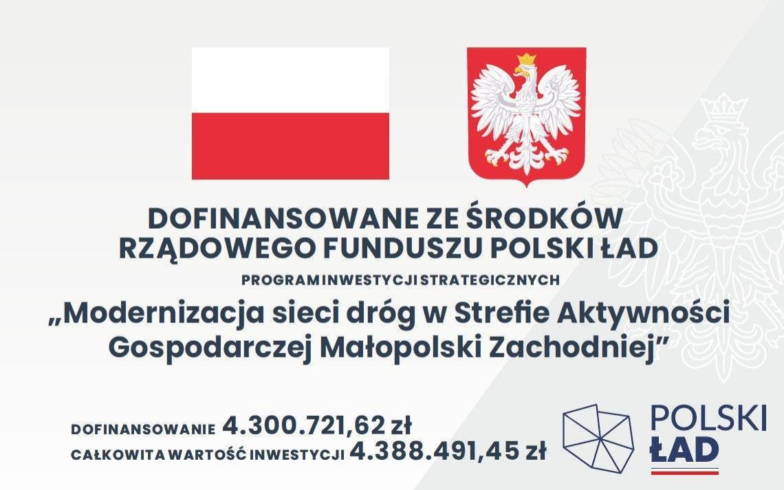 Rusza realizacja zadania dot. modernizacji sieci dróg w Strefie Aktywności Gospodarczej Małopolski Zachodniej