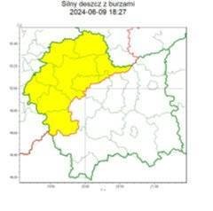 Ostrzeżenie meteorologiczne nr 168_Silny_Deszcz_Burze_1stopnia