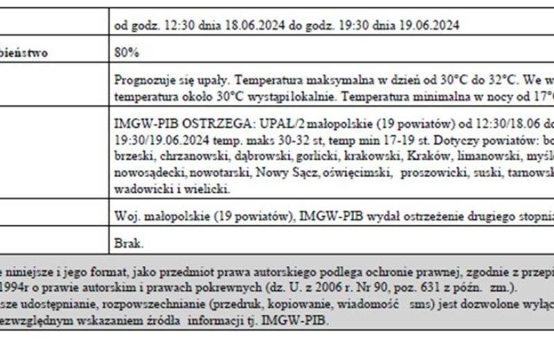 Ostrzeżenie meteorologiczne nr 176 Burze_1