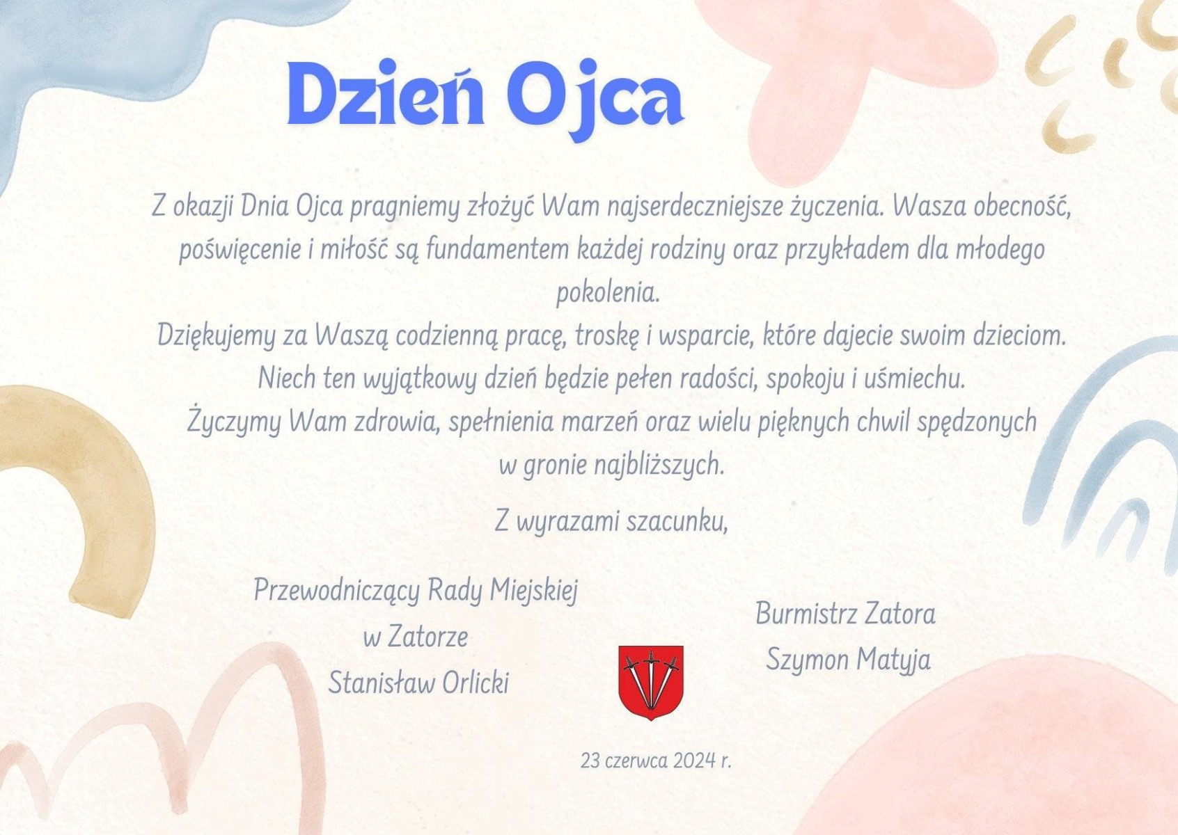 Życzenia z okazji Dnia Ojca