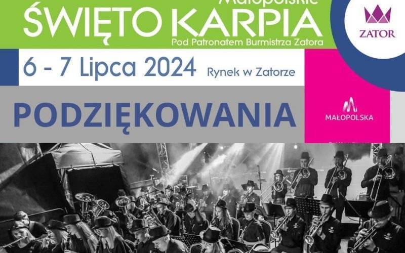 Podziękowania Burmistrza Zatora za organizację Święta Karpia 2024