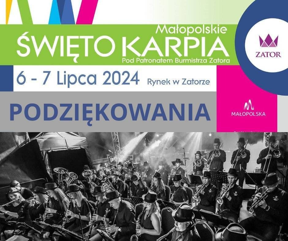 Podziękowania Burmistrza Zatora za organizację Święta Karpia 2024